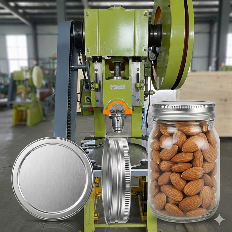 Abrikosų branduolio sriegiuotų dangtelių gamybos linija