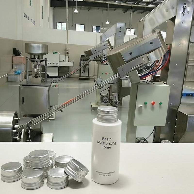 Pagrindinė drėkinamojo tonerio su sriegiu dangteliu gamybos linija