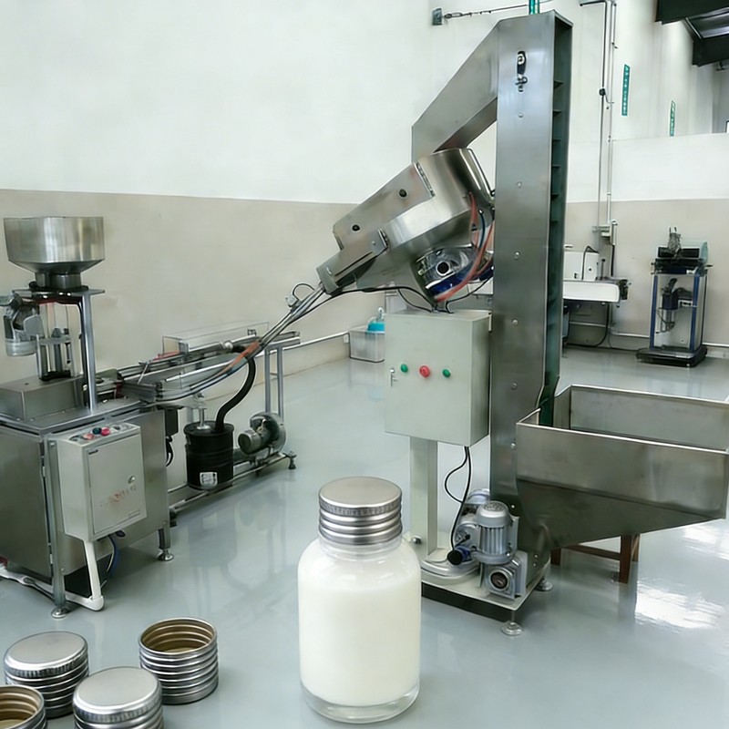 Kūno losjonų sriegiuotų dangtelių gamybos linija