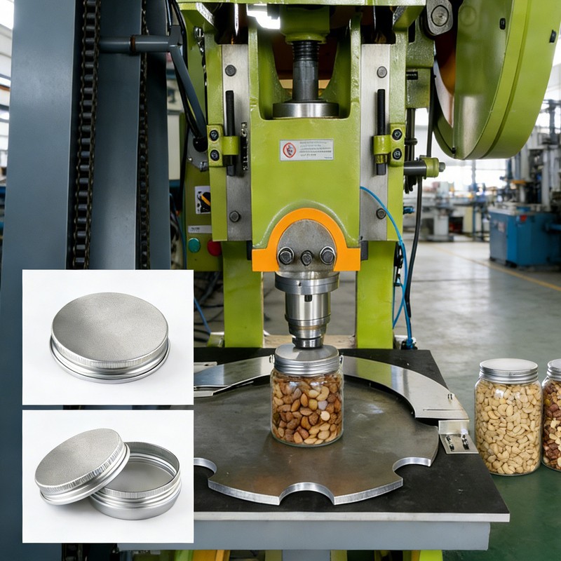 Mišrios veržlės sriegiuoto dangtelio gamybos linija