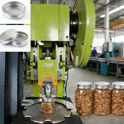 Migdolų sriegiuotų dangtelių gamybos linija