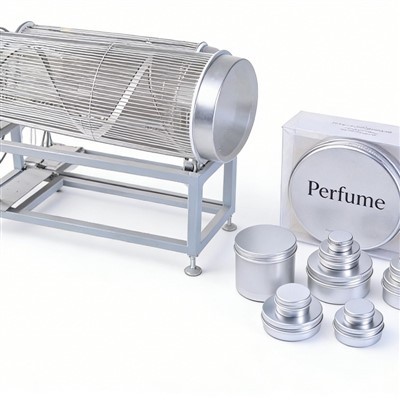 Butelių kvepalų dangtelio metalinės dėžutės gamybos linija