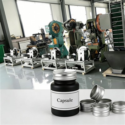 Kapsulių sriegiuotų dangtelių gamybos linija