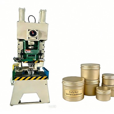 Garbanotiems plaukams specialaus kondicionieriaus metalo dėžutės gamybos linija