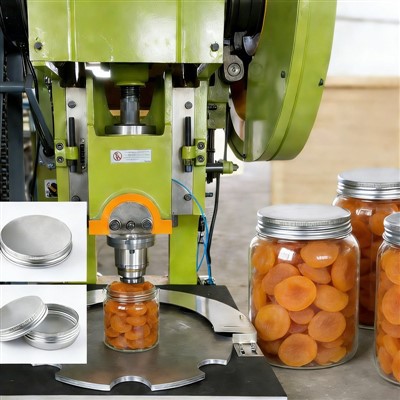 Džiovintų abrikosų sriegiuotų dangtelių gamybos linija