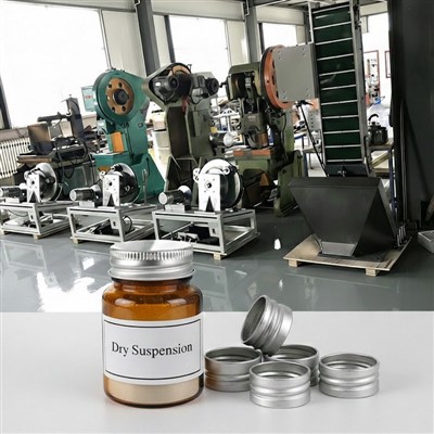 Sausos pakabos sriegiuoto dangtelio gamybos linija