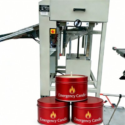 Avarinės žvakių metalinės dėžutės gamybos linija