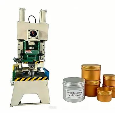 Viešbučio vienkartinio veido valiklio metalo dėžutės gamybos linija