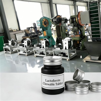 Lactoferrin kramtomosios tabletės su sriegiu dangteliu gamybos linija