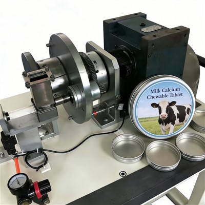 Pieno kalcio kramtomųjų tablečių metalinės dėžutės gamybos linija