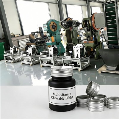 Multivitaminų kramtomųjų tablečių su sriegiu dangteliu gamybos linija