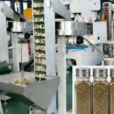 Raudonėlio sriegiuotų dangtelių gamybos linija