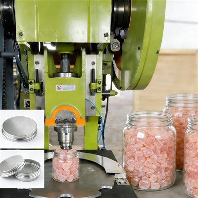 Gerklės pastilių sriegiuotų dangtelių gamybos linija