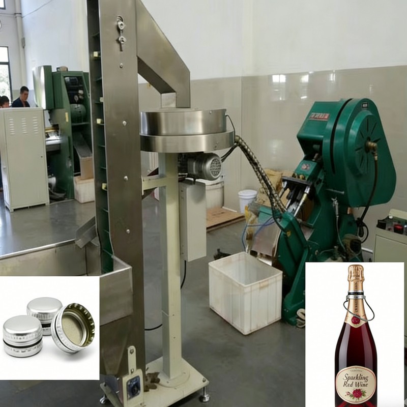 Putojančio raudonojo vyno tamper{0}}akivaizdi dangtelių gamybos linija